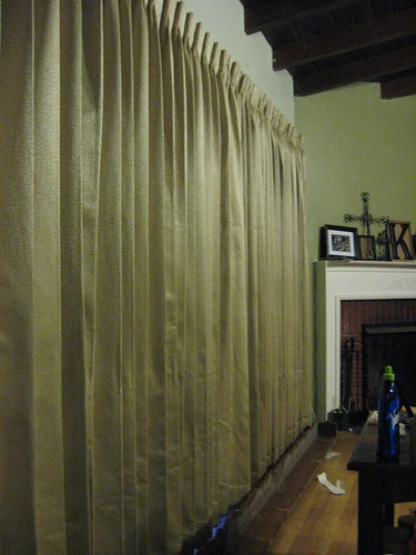 the completed drapes at night