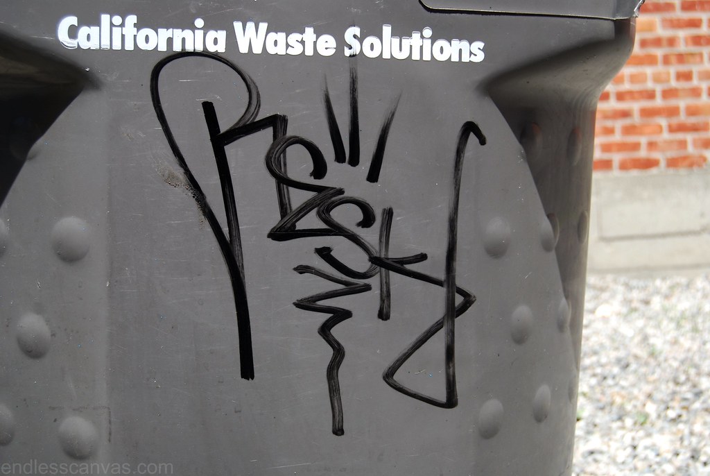 RESK Graffiti Tag Handstyle in Oakland California. 