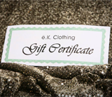 EK Clothing Gift Certificate