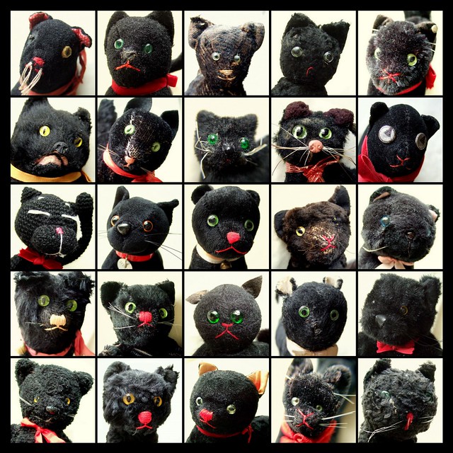 Black cats - soft toys mosaic
