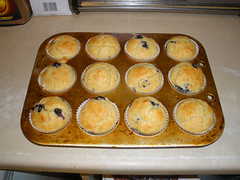 Our second lot of sugar-free blueberry muffins