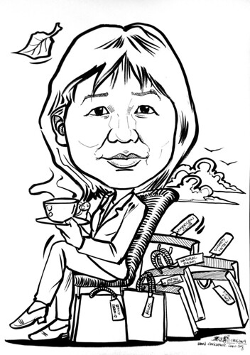 Caricature for Ernst & Young retiree