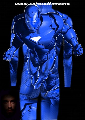 Body Suit Tattoo Flash-Iron Man-Suf� Tattoo by Suf� Tattoo Studio 3484-