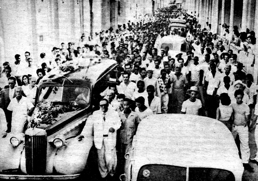 Frank Pais funeral, Santiago Cuba, 1957