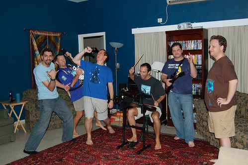 Part 2 of Guyapalooza weekend: Rock Band/Guitar Hero night.