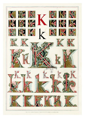 006-Letra K-Owen Jones Alphabet 1864- Copyright © 2010 Panteek.  All Rights Reserved