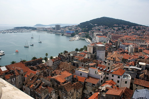 The view over the old town and harbour