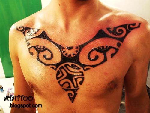 Tribal Men Tattoos on chest