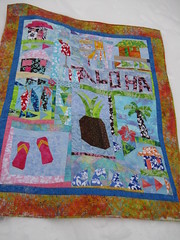Aloha quilt in the snow!
