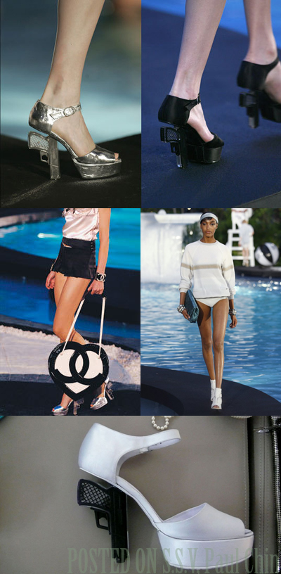 Chanel Logo Heels. The Chanel Gun Heel is so