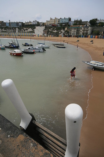Paddling in Broadstairs harbour