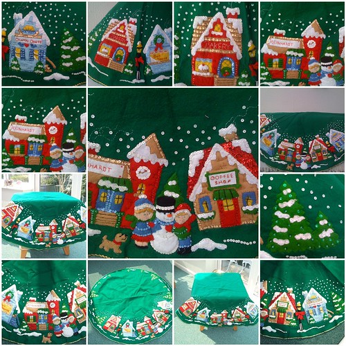 Christmas Village Tree Skirt - Handmade by Mrs Twins.