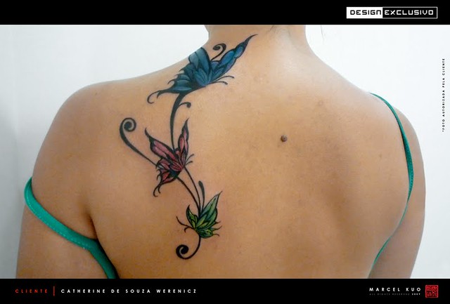 Tattoo Borboleta & Ornamento (3) by Marcel Kuo Tattoo