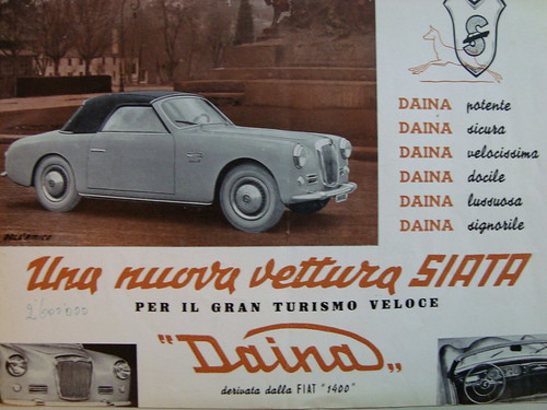 1953 Fiat 1400. SIATA 1950 DAINA (FIAT 1400)