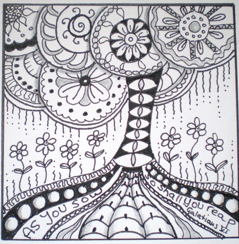 zentangle coloring pages trees - photo #7