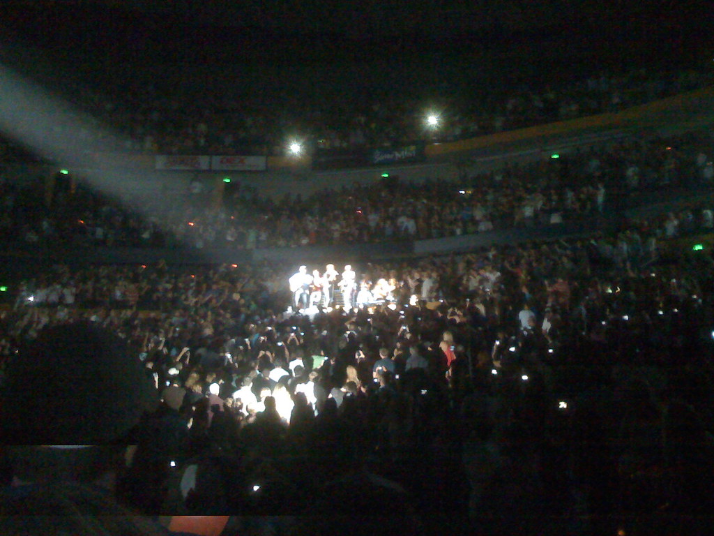 Coldplay moved to the back of the auditorium