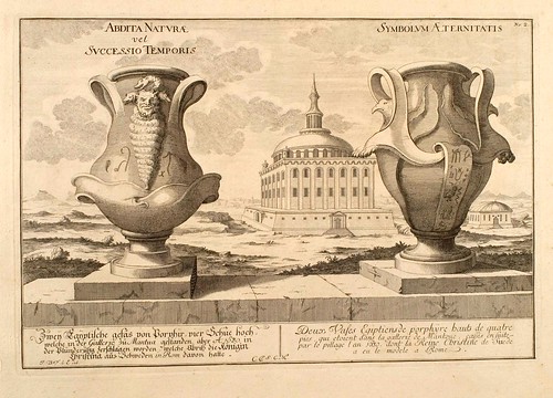 020- Dos vasijas egipcias de porfirio-Entwurf einer historischen Architektur 1721- © Universitätsbibliothek Heidelberg