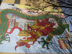 This mural overlooking Hing Hay Park will have a fine view of Saturdays Chinatown-International District Night Market. Photo by J. Brew.
