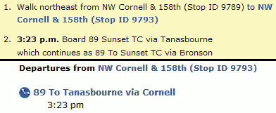 89 Sunset TC via Tanasbourne?