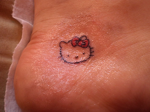Pictures Of Hello Kitty Tattoos. Hello kitty Tattoo. Done by ME