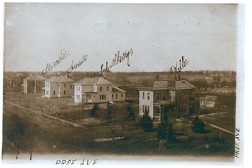 Old Photograph of Faculty Row in Seward, Nebraska