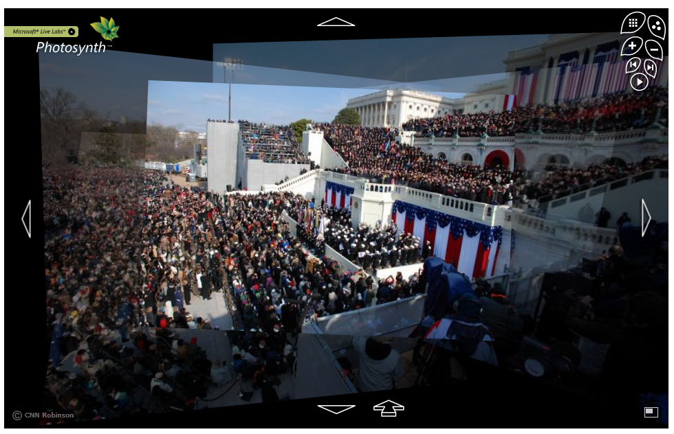 Microsoft PhotoSynth of Today's Inaguration on CNN
