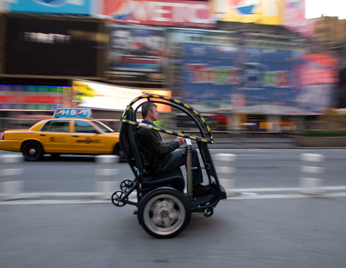 two-wheeled, two-seat electric vehicle prototype in New York City
