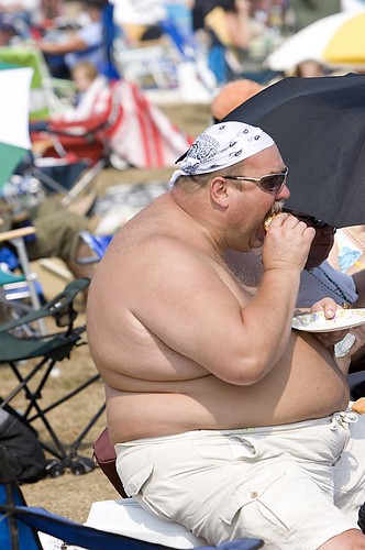Fat Guy Eating. fat-shirtless-guy-eating-