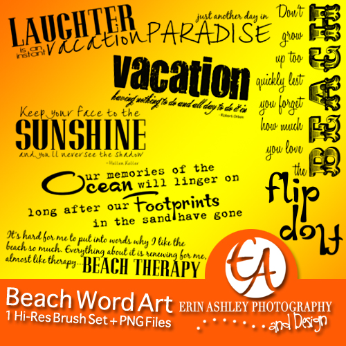 EAD Beach Word Art