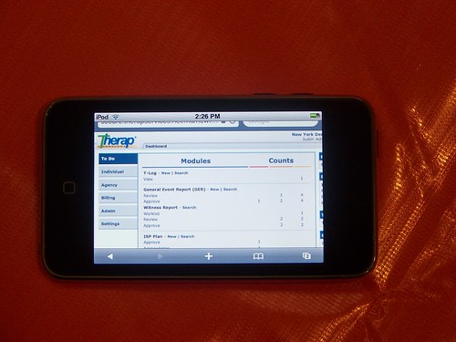 Therap on an iPod Touch.