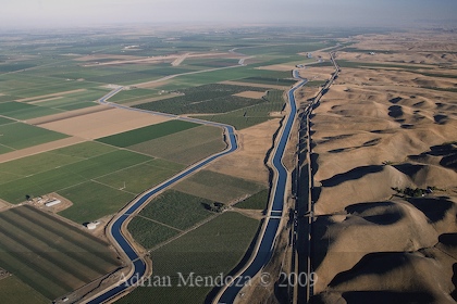 "Aerial Photo" "California Aqueduct" "Delta Mendota canal" I-5 California "Central Valley" Water
