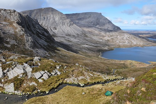 Arkle and Loch an Easian Uaine from above camp