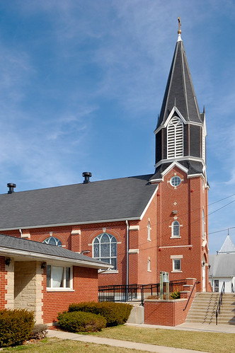 Saint Norbert Roman Catholic Church, in Hardin, Illinois, USA - exterior