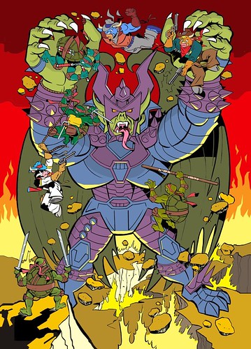 Tales of the TMNT #58 ..back cover  art by Fernando Leon Gonzalez (( May 2009 )) //   .. [[ Courtesy of  Fernando ]]