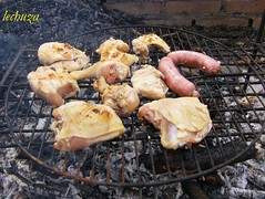 Barbacoa de pollo-crudo
