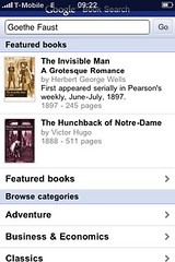 Google Book Search Mobile Edition auf dem iPhone