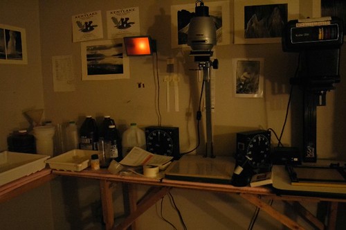 My Darkroom: the enlargers and film processing area