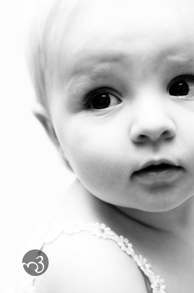 Black & White Baby Close-Up