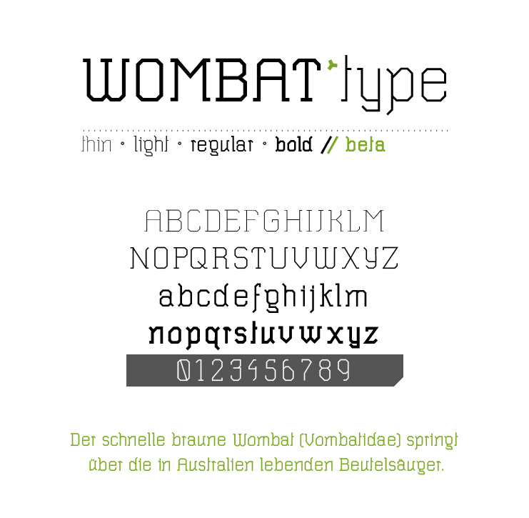 wombat font // beta