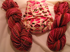Chocolate Hearts Collab ~ by: Earth Yarn and Purple Lily Boutique~ 8.7oz of yarn!
