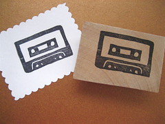 Cassette tape stamp