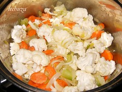Crema coliflor-sofreir verduras