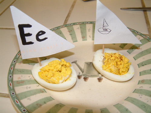 Finished egg boats