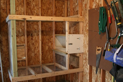 chicken coop inside. Chicken coop (inside). This is not done yet, BTW, It still needs the two
