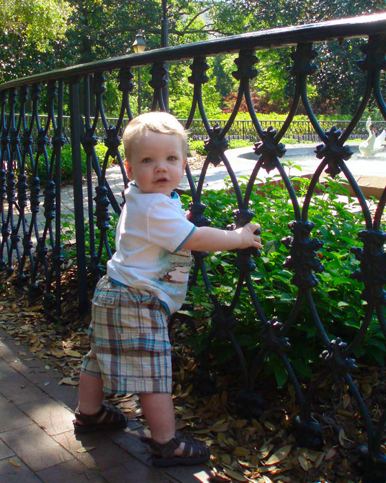 Brennan at the Forsyth Park Fountain