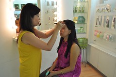 during make-over at Elianto