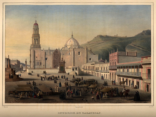 006-Vista de Zacatecas -Voyage pittoresque et archéologique dans la partie la plus intéressante du Mexique1836-Carl Nebel