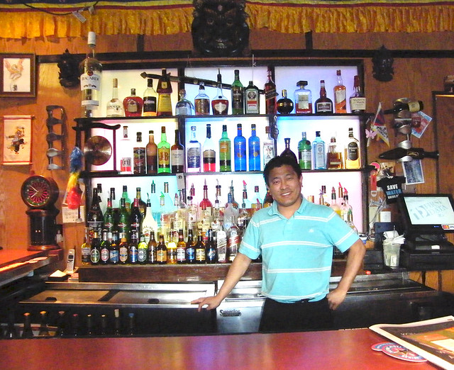 The bar at the Gangchen restaurant, Mpls