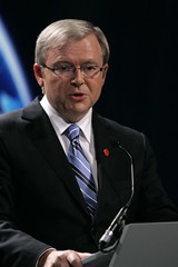 Prime Minister of Australia, Kevin Rudd addresses the world's media