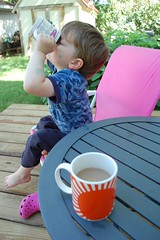 Coffee-boo on the morning deck